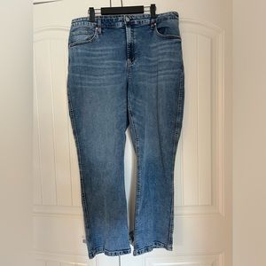 90s-style straight leg jeans